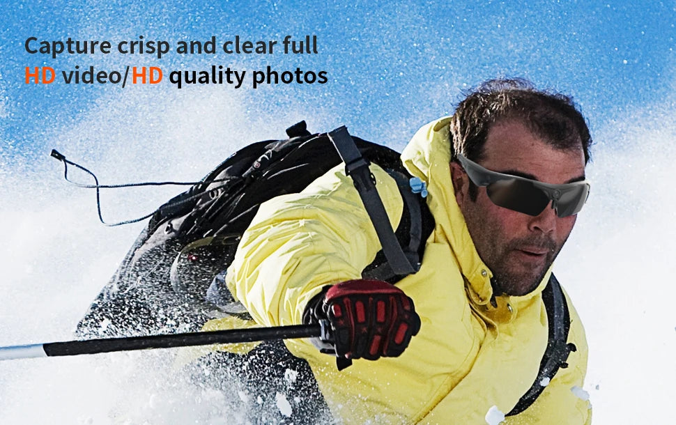 Wearable HD 1080P Camera Outdoor Cycling Glasses Polarized Lens Smart Camcorder Security Protection Video Record Smart Camera