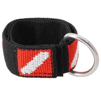 1pc Adjustable Scuba Diving Wrist Strap Lanyard Webbing Band With Metal D-Ring Freediving Webbing Holder Strap Swim Pool Parts Beauty World Shop
