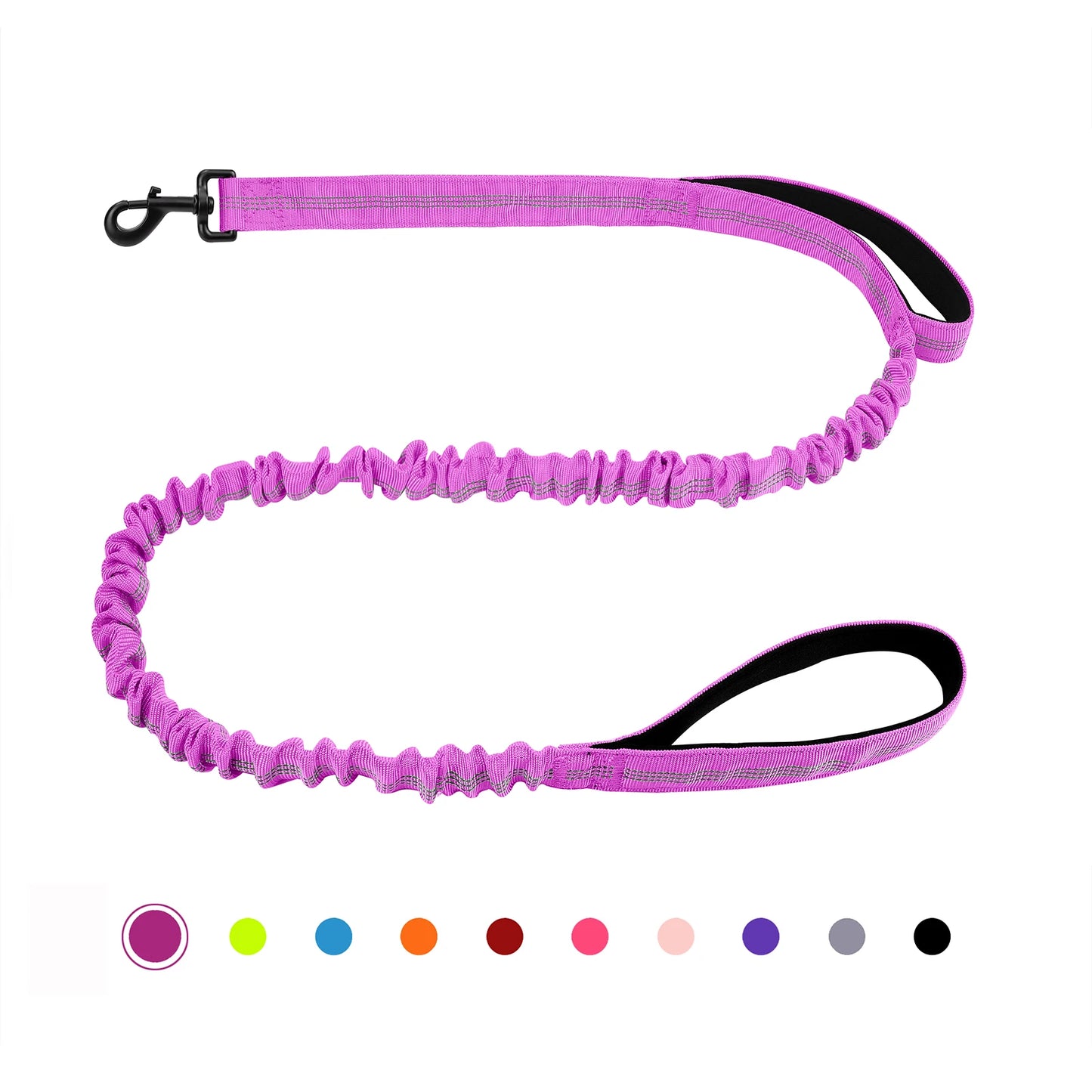 Bungee Dog Leash, Heavy Duty Dog Leash with Shock Absorption, 2 Padded Handles Training Leash, Improved Dog Safety and Comfort