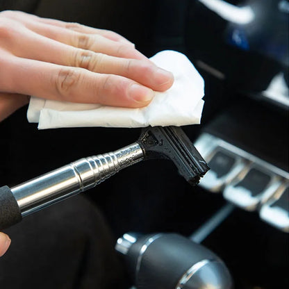 Car Rearview Mirror Wiper Cleaning Tool Auto Glass Mist Cleaner Scraper Car Accessories Handle Telescopic Window Cleaning Brush Beauty World Shop