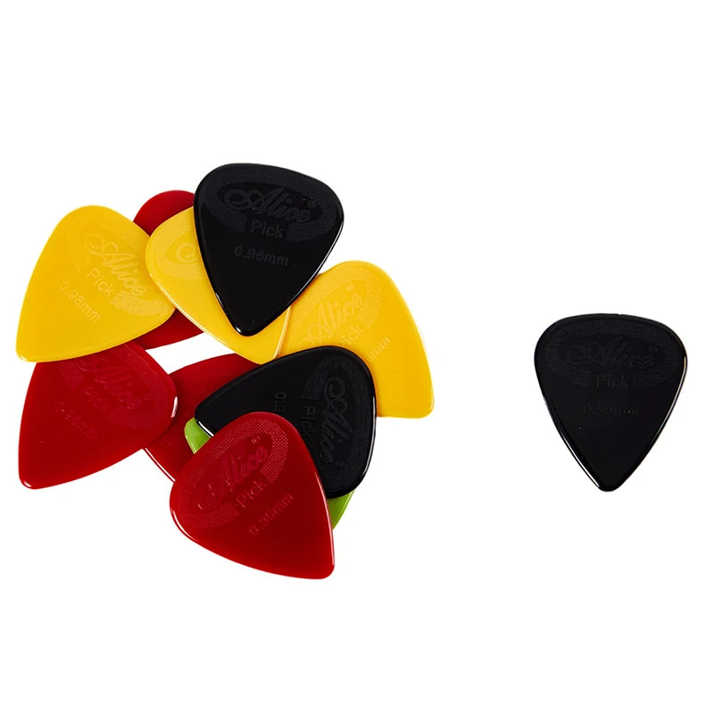 10pcs Alice Guitar Pick Non-slip Pick Nylon With Raised Surface Alice Guitar Finger Piece Non-slip Black And White Nylon Tuner Beauty World Shop