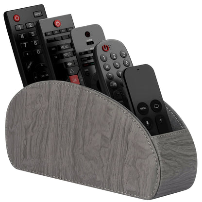 PU Leather Remote Control Holder5Compartments,Multi-Device Organizer for TV/DVD/Blu-Ray,Desk & DrawerStorageBoxHome&OfficeDecor Beauty World Shop