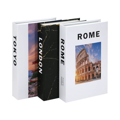 3Pcs Foldable Fashion Fake Books Living Room Decoration Designer Books Coffee Table Ornaments Club Hotel Room Villa Prop Books Beauty World Shop