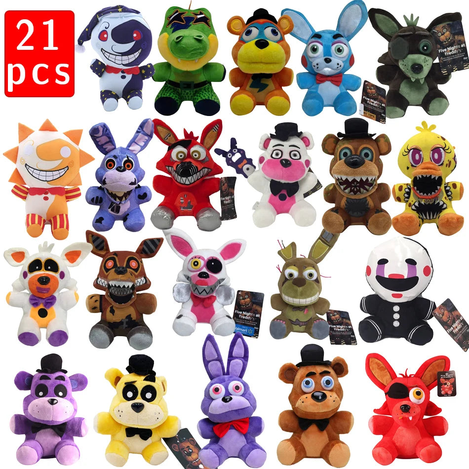 2026HOT FNa Night At Freddy Fnfa Cute Plush Toys Doll Bonnie Bear Foxy Cartoon Stuffed Dolls Freddy Toys For Children Fans Gifts Beauty World Shop