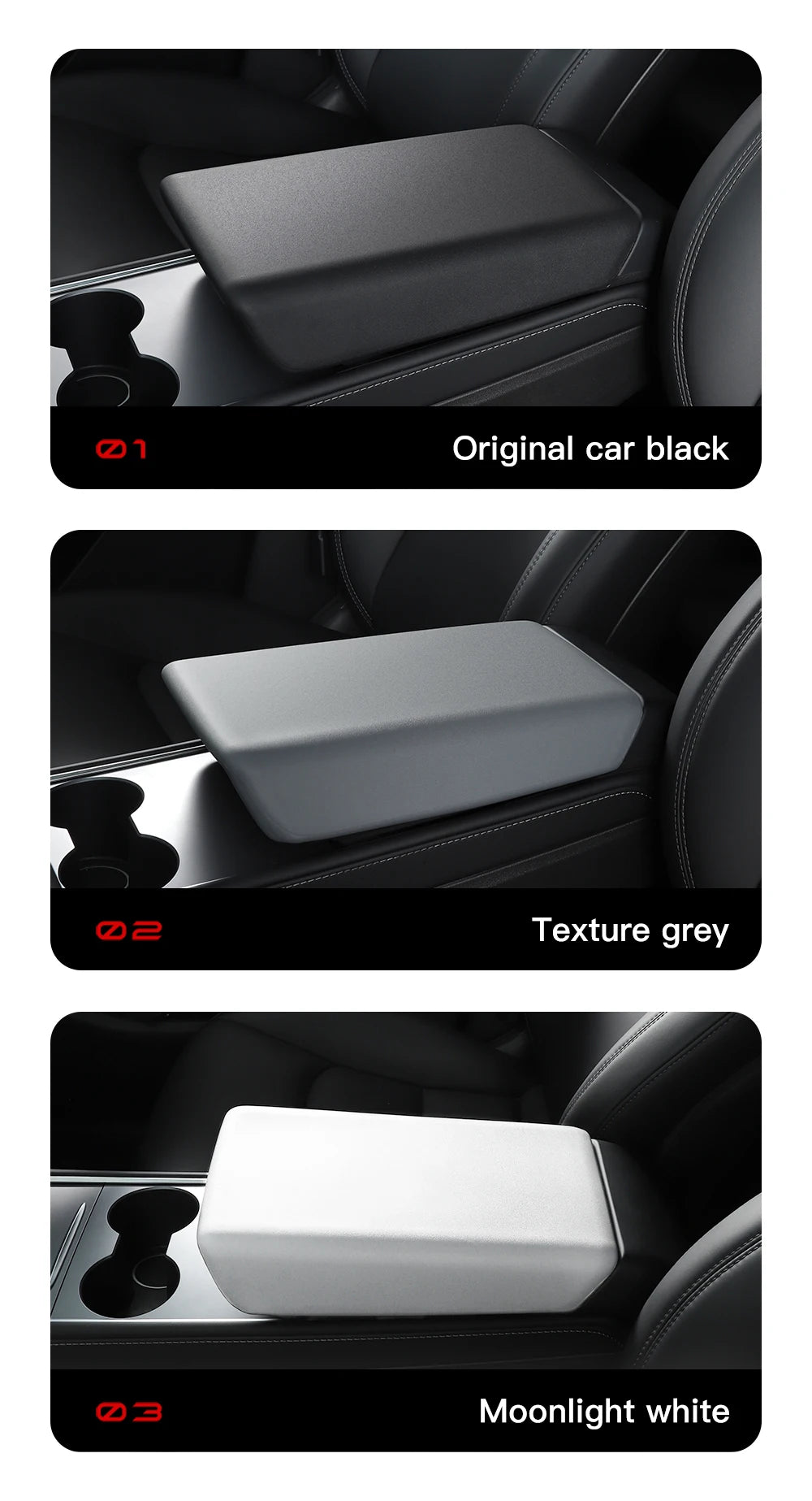 YZ For Tesla Model 3 Y Highland Juniper Car Center Console Armrest Pad Soft Case Central Armrest Box Cover 2026 Auto Accessories Beauty World Shop