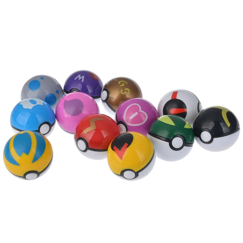 12Pcs/Set Pokemon PokeBall Figure Toys Anime Pikachu Blind Box PVC Figurine Action Collection Model Dolls Kids Birthday Gift Beauty World Shop