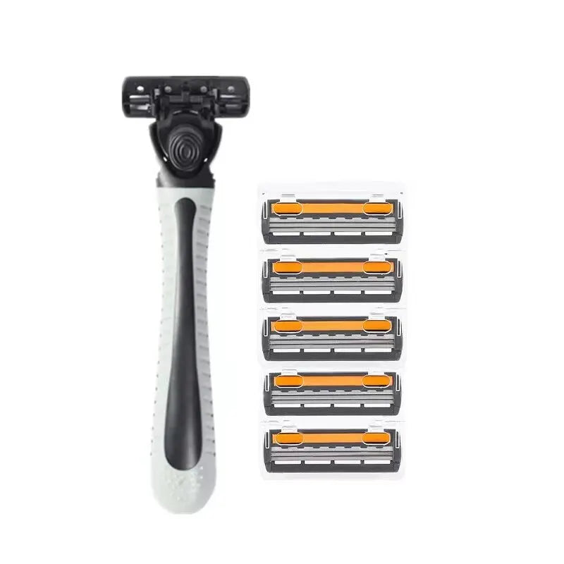 Shaver Brand New Design Men Razor Shaving Three Layer Shaver Reusable Razor Imported Blade Multi Tool Head Replace Beauty Fashion