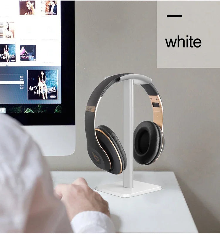 Black and White Earphone Holder Detachable Computer Esports Game Headset Desktop Storage Universal Display Rack for All Headsets