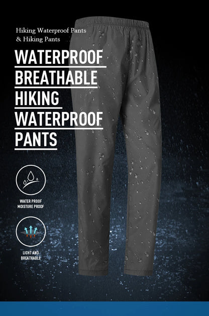 LNGXO Women Men Hiking Pants Outdoor Waterproof Pants Unisex Climbing Camping Sports Quick Dry Mountain Rain Trousers Anti UV Beauty World Shop