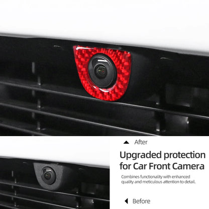 For Tesla Model Y Juniper 2025- Carbon Fiber Car Styling Head Front Camera Protector Stickers Trim Auto Decoration Accessories Beauty World Shop