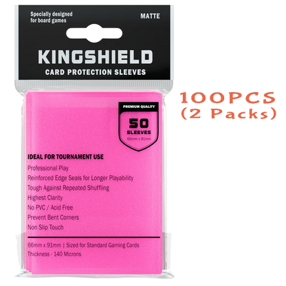 100PCS Matte Colorful Standard Size Card Sleeves TCG Trading Cards Protector Tarot Shield Board Games Cover PKM 66x91mm Beauty World Shop