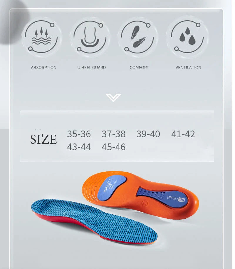 Orthotic Insole Arch Support Flatfoot Running Insoles for Shoes Sole Orthopedic Insoles For Feet Ease Pressure Beauty World Shop