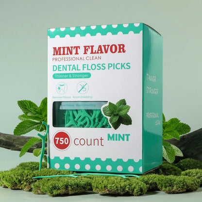 Mint dental floss stick - home portable disposable care dental floss stick - oral care - deep cleaning - interdental cleaning pr Beauty World Shop