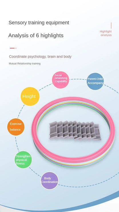 New Outdoor Kids Funny Physical Training Sport Toys Lattice Jump Ring Set Game 10 Hoops 10 Connectors for Park Play Boys Girls Beauty World Shop