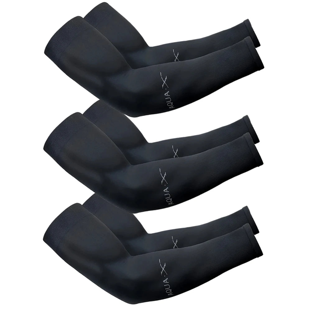 3Pairs Fashion Sun Ice Silk Sleeves Unisex Summer Sun Protection Arm Sleeves Suitable for Outdoor Riding, Driving, Fishing Beauty World Shop