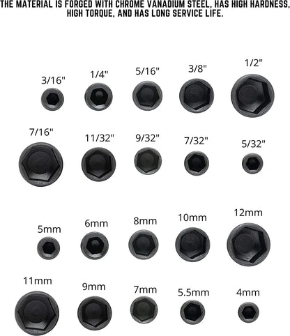 9pcs/set 5mm-13mm Hex Sockets Sleeve Nozzles Nut Driver Set Screwdriver Set Schroevendraaier Set Bits Sets Tools Socket Wrenches Beauty World Shop