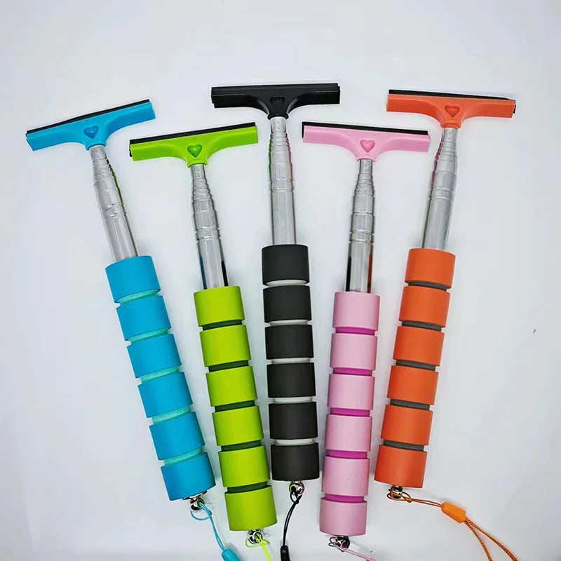 Car Rearview Mirror Wiper Cleaning Tool Auto Glass Mist Cleaner Scraper Car Accessories Handle Telescopic Window Cleaning Brush Beauty World Shop