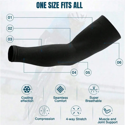 3Pairs Fashion Sun Ice Silk Sleeves Unisex Summer Sun Protection Arm Sleeves Suitable for Outdoor Riding, Driving, Fishing Beauty World Shop