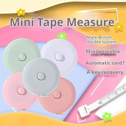 150 cm Cute Mini Soft Tape, Automatic Shrinking Tape Measure, Material Tape Measure, Plastic Tape Measure Beauty World Shop