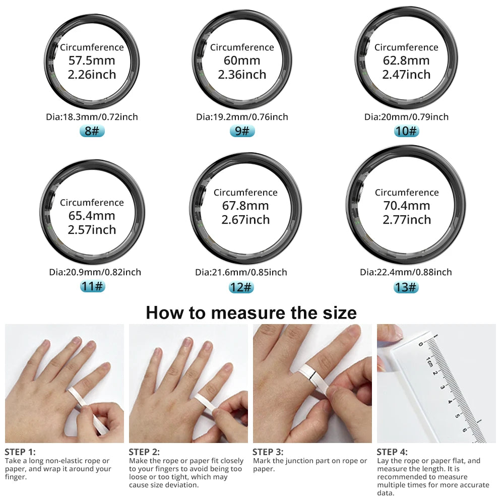 2024 COLMI R09 Smart Ring Men Women with Charging Case, Health and Sleep Monitor, Skin Temperature Monitor, 60 days battery life Beauty World Shop