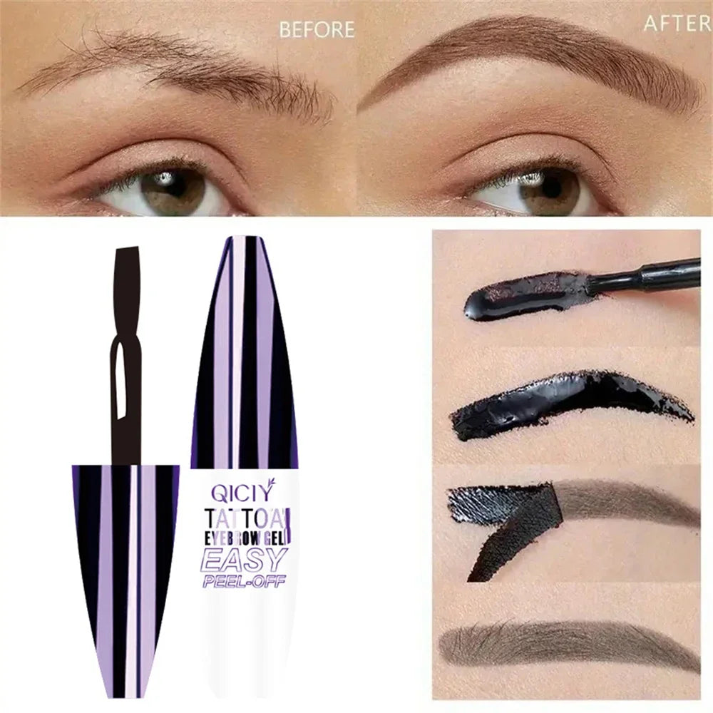 Lasting 3 Days Tattoo Easy Peel Off Eyebrow Gel Cream Types Long-Lasting Smudge-Proof Sweat Resistant  Waterproof Cosmetics Beauty World Shop