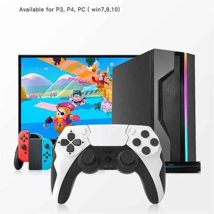 GAMINJA New Wireless Gamepad P48 with Six Axis Gyroscope Game Controller For PS4 PS3 Console Dual Vibration PC Joystick Beauty World Shop