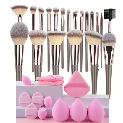 Professional 3-20PCS Makeup Brushes Set Soft Fluffy Foundation Eyeshadow Concealer Blending Blush Brush Kabuki Women Beauty Tool Beauty World Shop