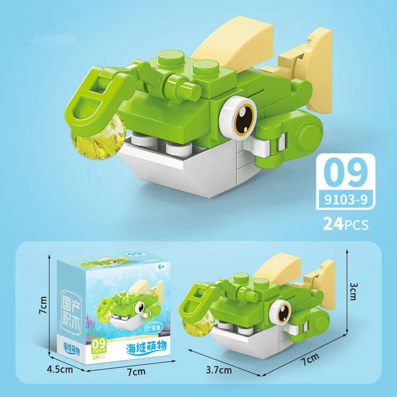 Insect World Animals Scorpion Mantis Ants Spider Birds Marine Animal Building Blocks Toys Desktop Ornaments Bricks Kids Gift Beauty World Shop