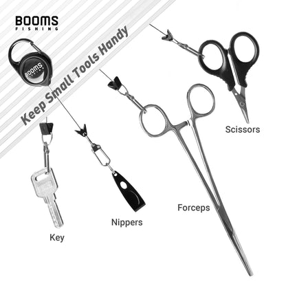 Booms Fishing Retractable Key Chain 2pcs with Antirust Spring Easy Release Badge Holder Fly Fishing Zinger Retractor Accessories Beauty World Shop
