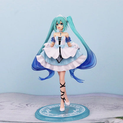 New 20cm Desktop Cute Hatsune Miku Kwaii Style Anime Figure Toys PVC Model Collector Doll Birthday Gift Beauty World Shop