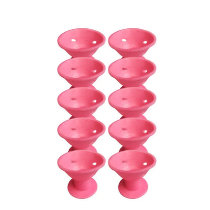 Heatless Hair Curlers Set: 10 Pieces Including Large and Small Soft Overnight Rollers for Women and Kids Lazy Curling Rods Beauty World Shop