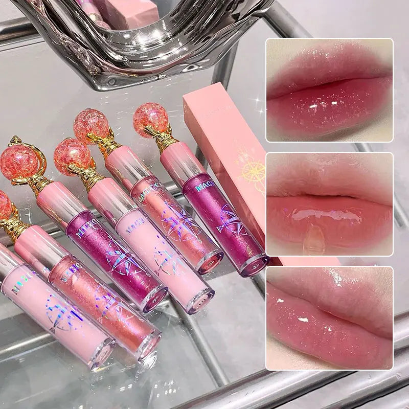 MAGIC CASA Shimmering Lip Gloss — Hydrating and Moisturizing, Mirror Finish, Plumping Glass-Like Lips Beauty Trend Shop