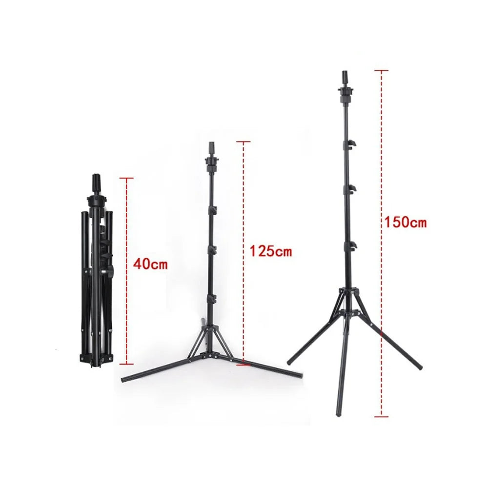 150cm high Tripod Canvas Head Stand Training Mannequin Stand Wig Holder Adjustable Plastic Material Hair Accessory Tools Beauty World Shop