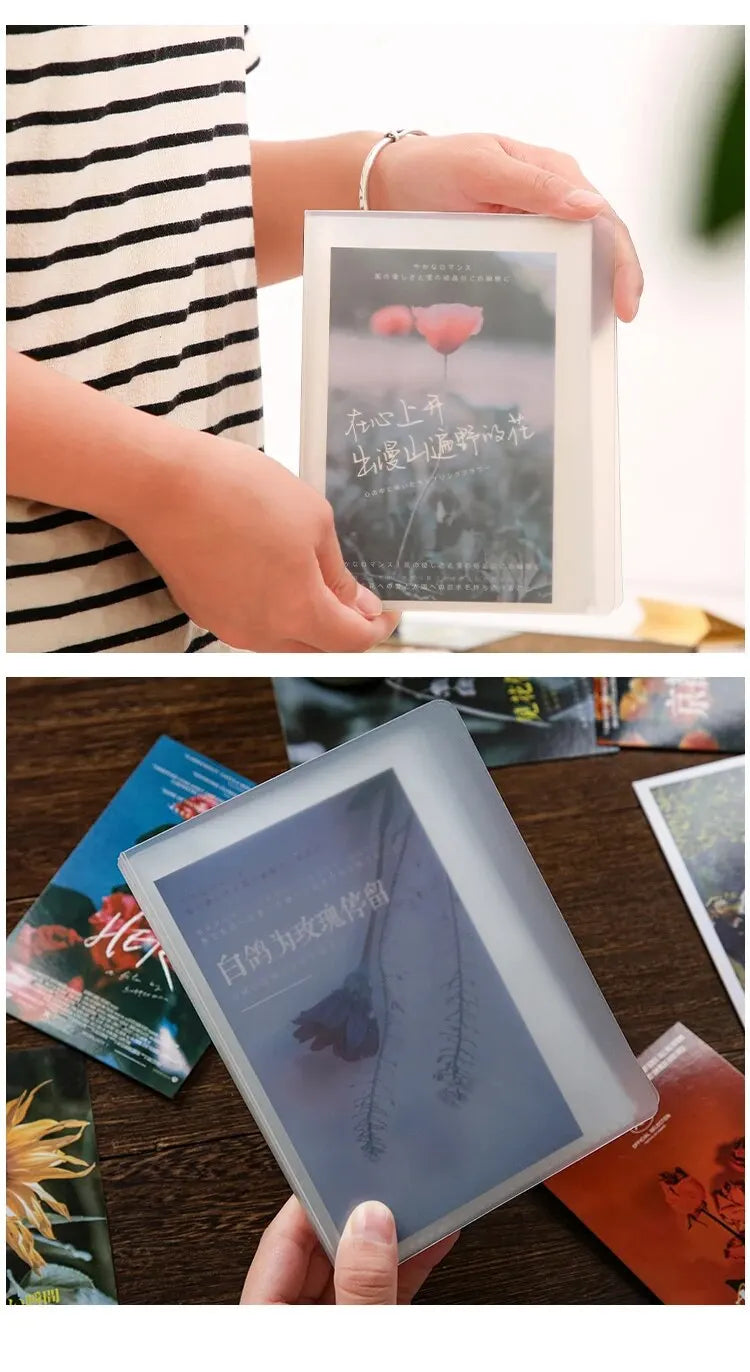 40pcs/book A6 Storage Booklet Simple Large-Capacity Waterproof Photo Storage Book High Quality PP Material Beauty World Shop