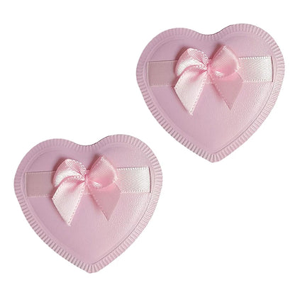 2pcs Heart Bow Makeup Powder Puffs That Can Be Used In Both Dry And Wet Combinations Cotton Candy Air Cushion Powder Puff Beauty World Shop