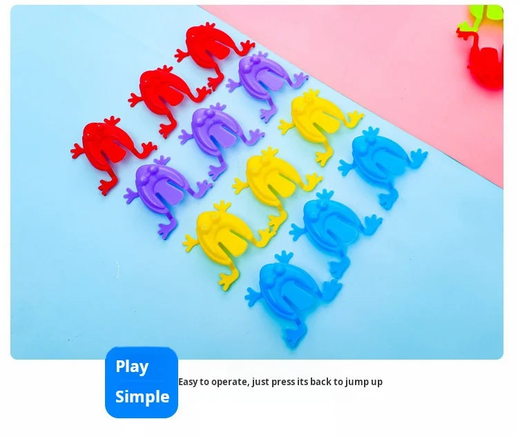 20pcs Bouncing Frog Nostalgic Toys For Children Kindergarten Educational Toy Jumping Frog Toy Christmas Gift Beauty Fashion