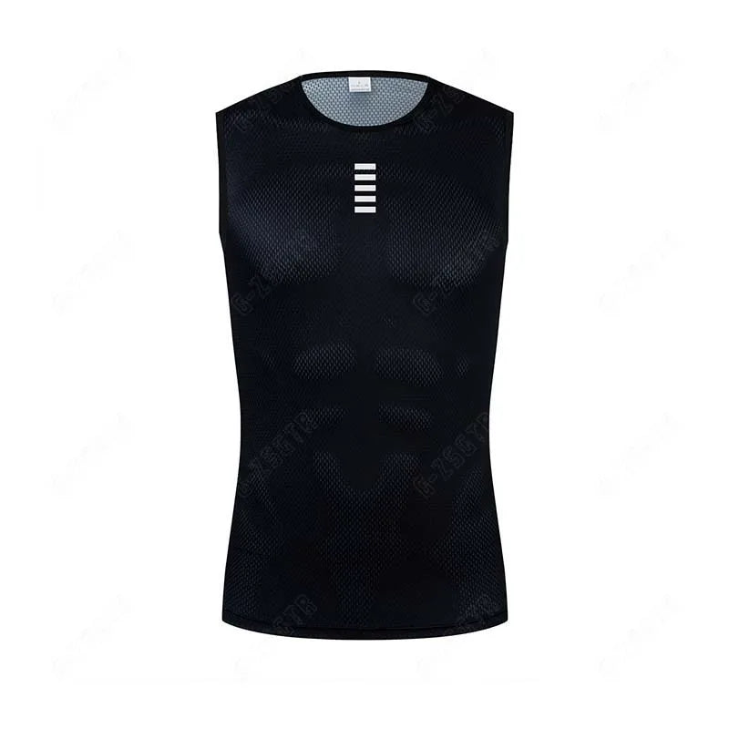 Cycling Base Layer Reflective Underwear White Cycling Jersey Sport Vest Men Undershirt Quick Dry Elastici Vest Road Bike Jersey Beauty World Shop