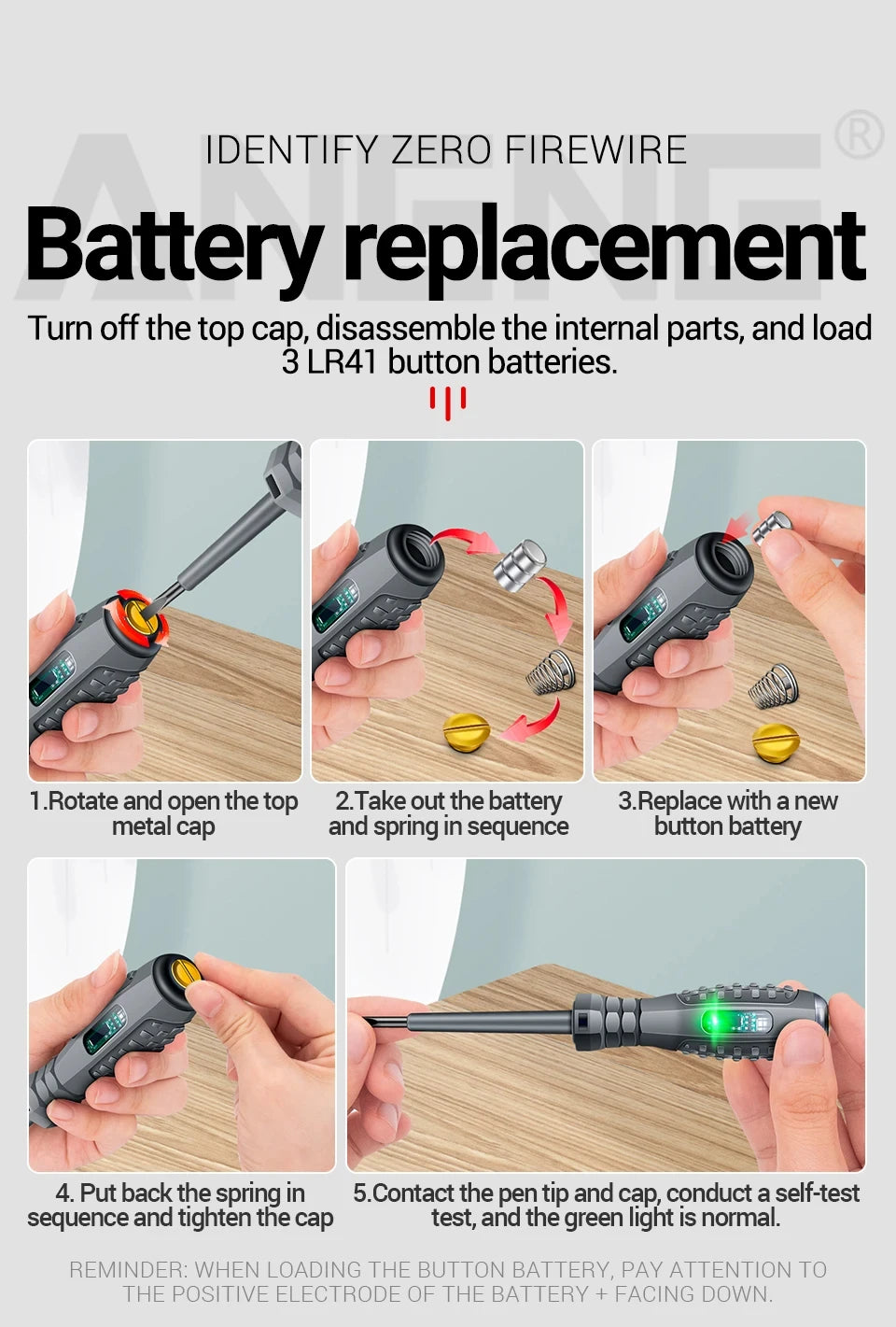 Multifunctional Electrician Test Screwdriver AC Non-contact Induction Test Pen Voltage Tester 70-600V Red Green Induction Lights Beauty World Shop