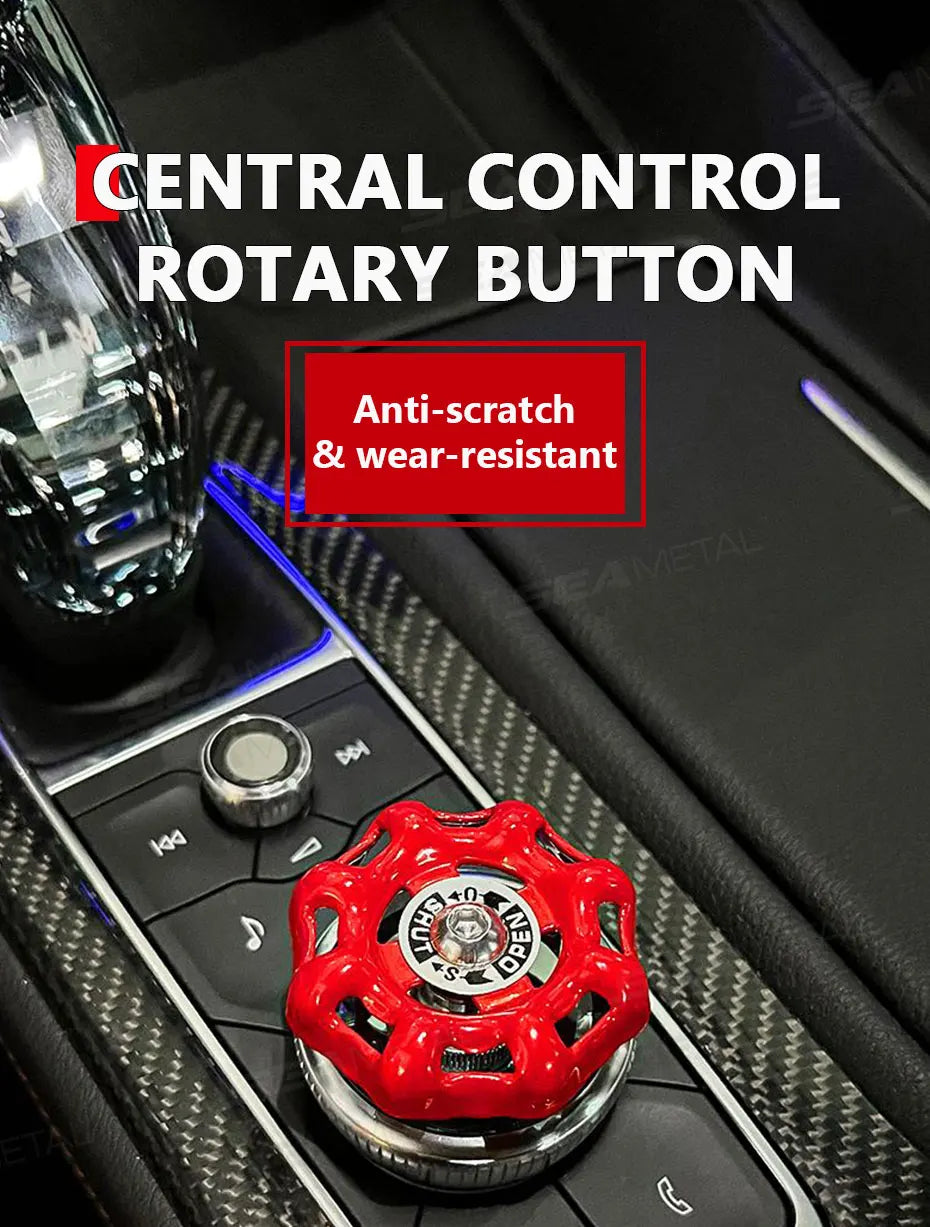 BLALION Fun Car Center Control 3D Valve Decoration Auto Interior Shift Knob Cover Air Conditioner Button Valve Switch Sticker Beauty World Shop