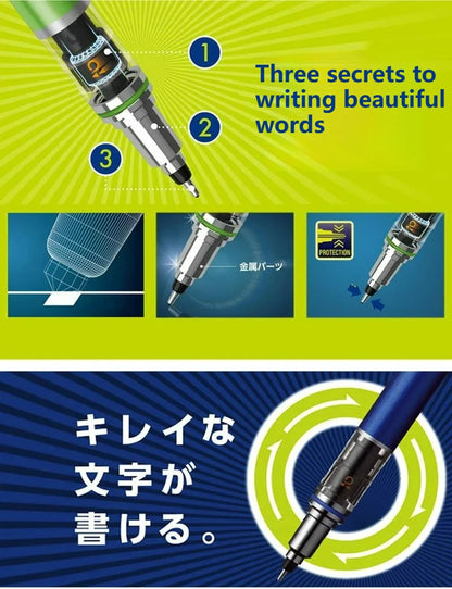 Janpan UNI Kuru Toga Mechanical Pencil M5-452 Drawing Pencil 0.5mm Low Center of Gravity Automatic Rotation School Supplies Beauty World Shop