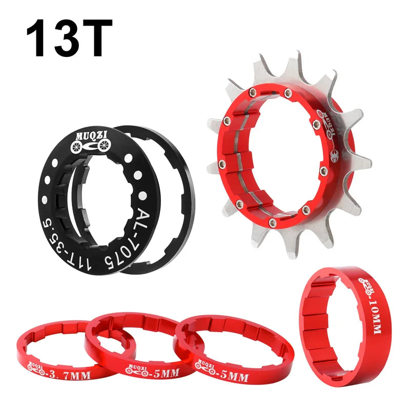 MUQZI Single Speed Cassette Cog 12T 13T 14T 15T 16T 17T 18T 19T 20T 21T 22T Bike Cassette Conversion Kit Beauty World Shop