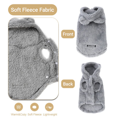 Soft Fleece Pet Dog Clothes Cute Hoodie Coat For Small Medium Dogs Cats Autumn Winter Puppy Hooded Jacket Sweater Pug Apparel Beauty World Shop