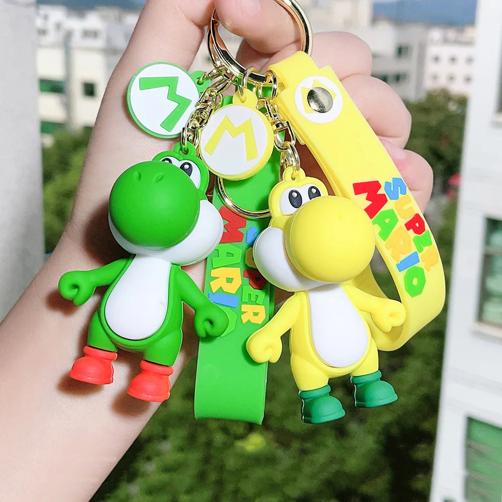 19 Styles Anime Keychain Mario Bros Luigi Toad Bowser Action Figure Model PVC Cartoon Bag Doll Pendant Toys Gift Beauty World Shop