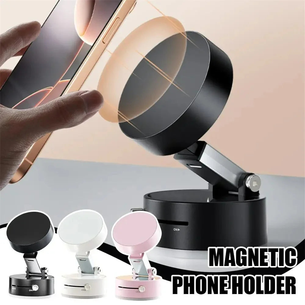 Foldable Phone Stand Strong Magnetic Car Phone Holder Dashboard Phone Holder 360° Rotating Vacuum Suction Cup GPS Bracket in Car Beauty World Shop