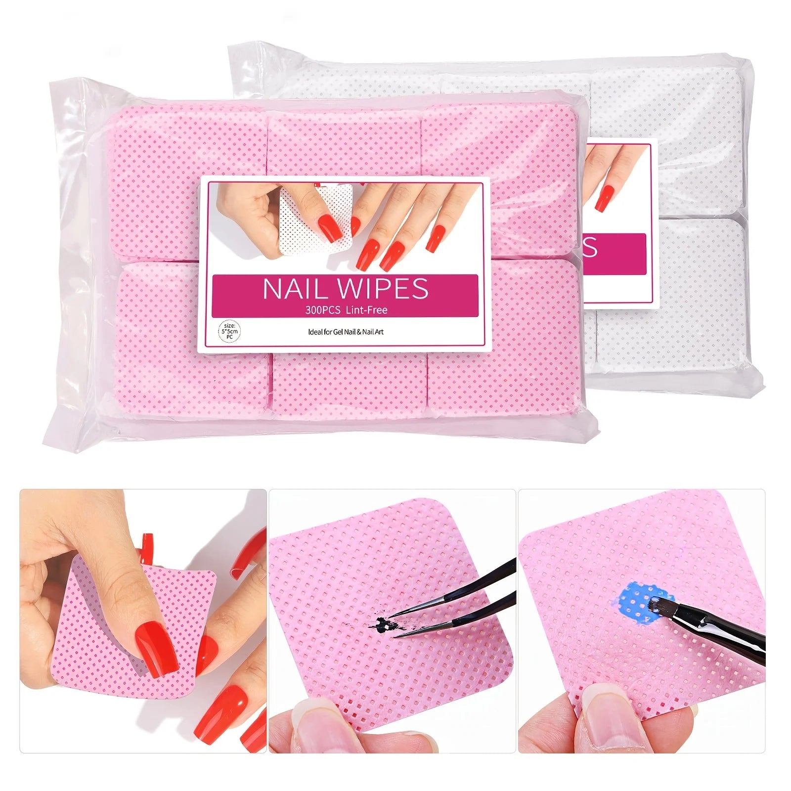 Nail Polish Remover Wipes Nail Cleaning Pads, Non Woven Nail Pads For Women Girl Beauty Salon Beauty World Shop