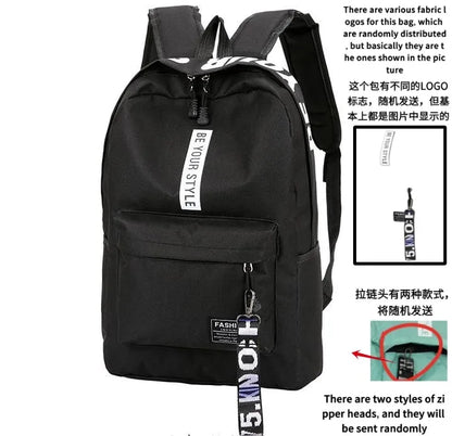 Fashion trend backpack backpack for men and women junior high school high school student bag large capacity korean version of th Beauty World Shop