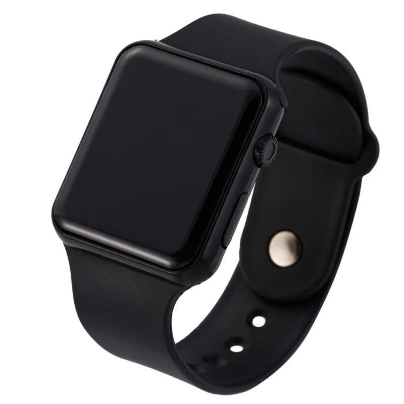 Simple Digital Watch for Men Women Fashion Sport LED Electronic Watch Black Silicone Wristband Casual Mens Watch Reloj Hombre Beauty World Shop