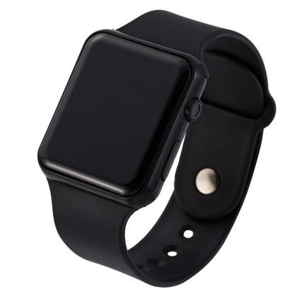 Simple Digital Watch for Men Women Fashion Sport LED Electronic Watch Black Silicone Wristband Casual Mens Watch Reloj Hombre Beauty World Shop