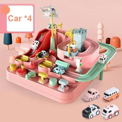 Racing Rail Car Model Educational Toys Children Track Adventure Game Brain Mechanical Interactive Train Animals Space Rocket Toy Beauty Fashion