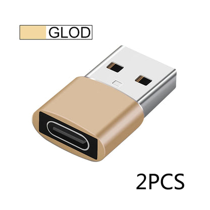 2Pcs USB To Type C OTG Adapter USB USB-C Male To Micro USB Type-c Female Converter For Macbook Samsung S20 USBC OTG Connector Beauty World Shop
